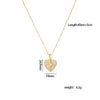 Wholesale Women's Copper Heart Shaped And Bow Patterned Necklace With Mixed Gem Inlay And O Chain