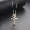 Wholesale Women's Copper Heart Shaped Cross Color Separation Plating Pendant Clavicle Chain Necklace