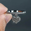 Wholesale Women's Copper Heart Shaped Fantasy Love Pendant Ring With Microinlaid Zircon And Geometric Style