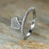 Wholesale Women's Copper Heart Shaped Fantasy Love Pendant Ring With Microinlaid Zircon And Geometric Style