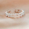 Wholesale Women's Copper Heart Shaped Hollow Love Stitching Electroplated Ring