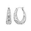 Wholesale Women's Copper Heartshaped Geometric Elegant Electroplated Earrings