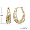 Wholesale Women's Copper Heartshaped Geometric Elegant Electroplated Earrings