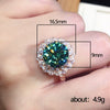 Wholesale Women's Copper Inlaid Imitation Zircon Geometric Ring