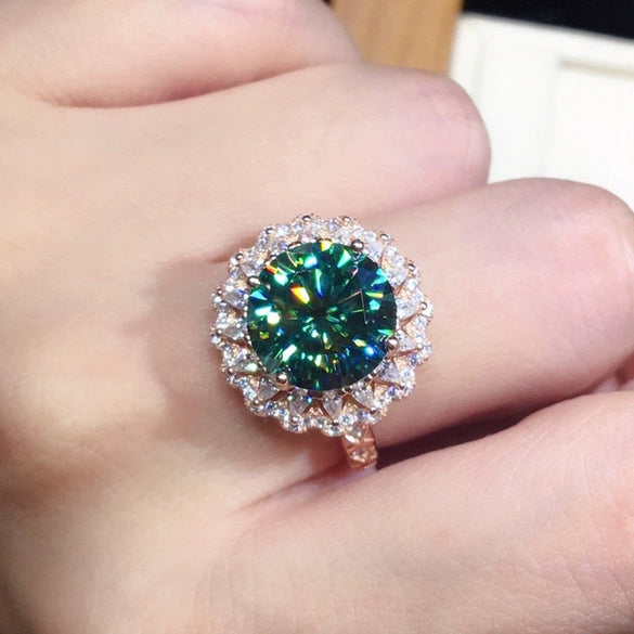 Wholesale Women's Copper Inlaid Imitation Zircon Geometric Ring