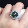 Wholesale Women's Copper Inlaid Imitation Zircon Geometric Ring