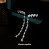 Wholesale Women's Copper Inlaid Zircon Dropshaped Long Tassel Earrings With Advanced Sense