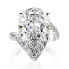 Wholesale Women's Copper Inlaid Zircon Dropshaped Ring