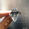 Wholesale Women's Copper Inlaid Zircon Dropshaped Ring