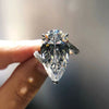 Wholesale Women's Copper Inlaid Zircon Dropshaped Ring