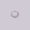 Wholesale Women's Copper Inlaid Zircon Geometric Nose Ring For Body Puncture Jewelry