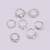 Wholesale Women's Copper Inlaid Zircon Geometric Nose Ring For Body Puncture Jewelry