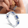 Wholesale Women's Copper Inlaid Zircon Geometric Square Ring