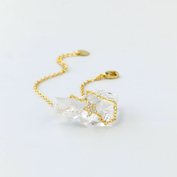 Wholesale Women's Copper Inlaid Zircon Star Bracelet Jewelry Small Fresh And Simple Style