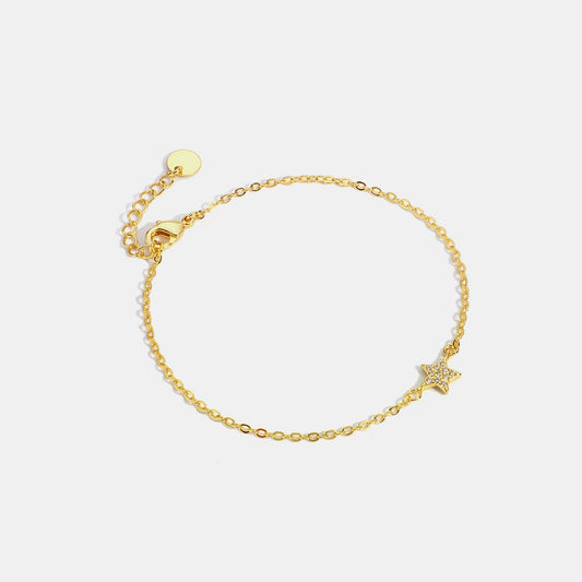 Wholesale Women's Copper Inlaid Zircon Star Bracelet Jewelry Small Fresh And Simple Style