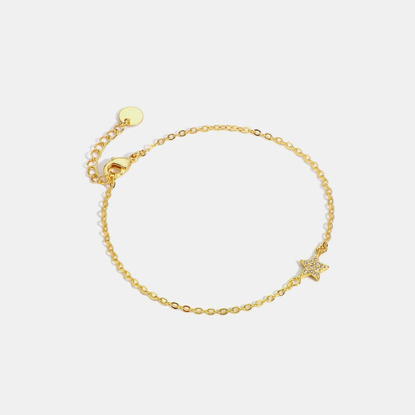 Wholesale Women's Copper Inlaid Zircon Star Bracelet Jewelry Small Fresh And Simple Style
