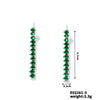 Wholesale Women's Copper Inlaid Zircon Tassel Earrings With Geometric Design And Electroplating Process