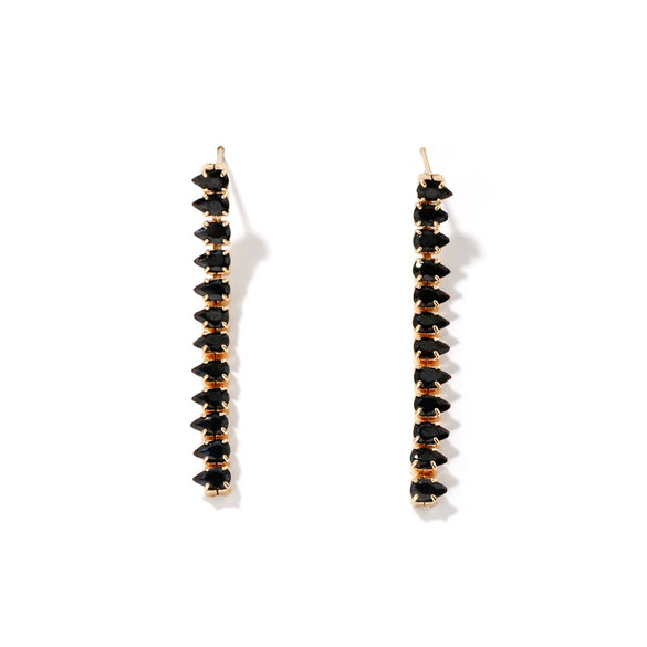 Wholesale Women's Copper Inlaid Zircon Tassel Earrings With Geometric Design And Electroplating Process