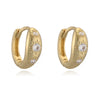 Wholesale Women's Copper Inlaid Zirconia Geometric Star Ushaped Earrings