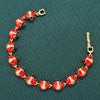 Wholesale Women's Copper Insect Pattern Oildropping Ladybug Bracelet