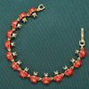 Wholesale Women's Copper Insect Pattern Oildropping Ladybug Bracelet