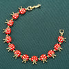 Wholesale Women's Copper Insect Pattern Oildropping Ladybug Bracelet