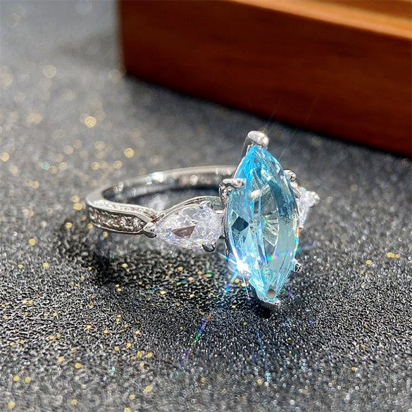 Wholesale Women's Copper Jewelry Inlaid Zircon With Geometric Pattern And Horse Eye Shape