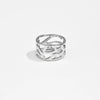 Wholesale Women's Copper Jewelry Light Luxury Style Irregular Hollow Ring With Electroplating