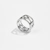 Wholesale Women's Copper Jewelry Light Luxury Style Irregular Hollow Ring With Electroplating