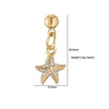 Wholesale Women's Copper Jewelry Set With Zirconium Studded Fivepointed Star Earrings And Necklace