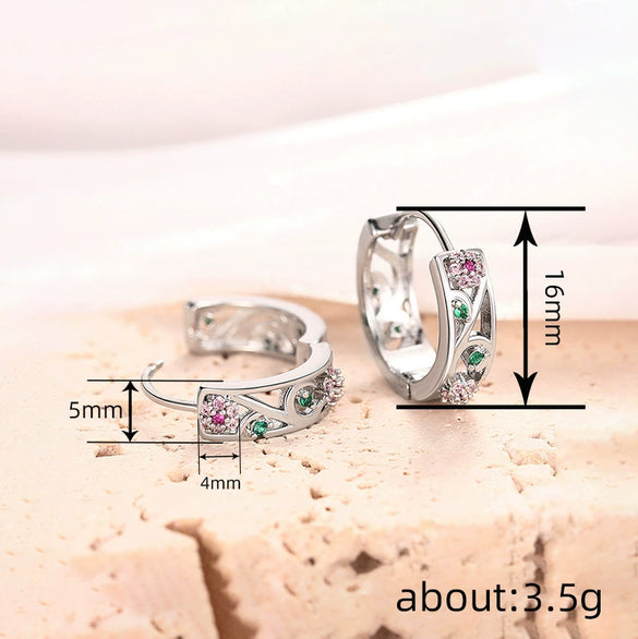 Wholesale Women's Copper Jewelry With Flower Style And Zirconia Design