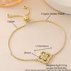 Wholesale Women's Copper 18K Gold Plated Fourleaf Clover Pendant Necklace And Bracelet Set With Ochain