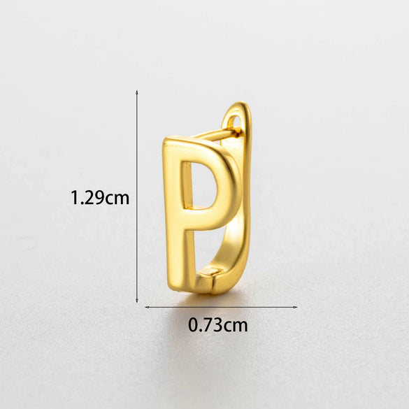 Wholesale Women's Copper Letter Cartilage Earrings Electroplated
