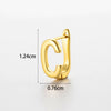 Wholesale Women's Copper Letter Cartilage Earrings Electroplated