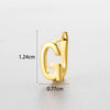Wholesale Women's Copper Letter Cartilage Earrings Electroplated