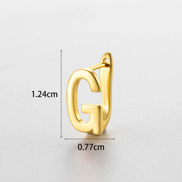 Wholesale Women's Copper Letter Cartilage Earrings Electroplated