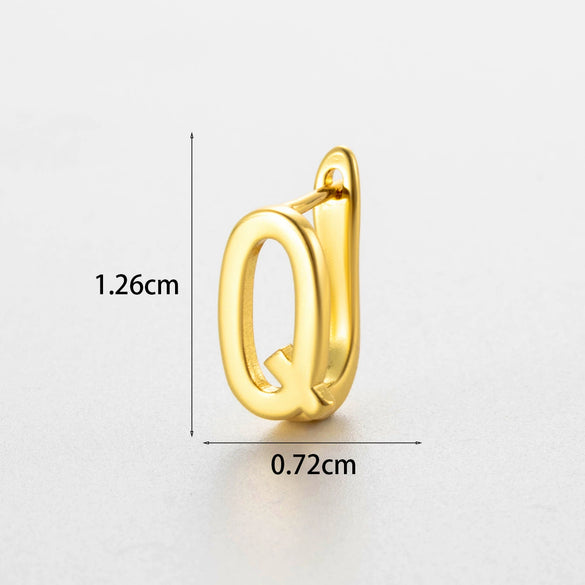 Wholesale Women's Copper Letter Cartilage Earrings Electroplated