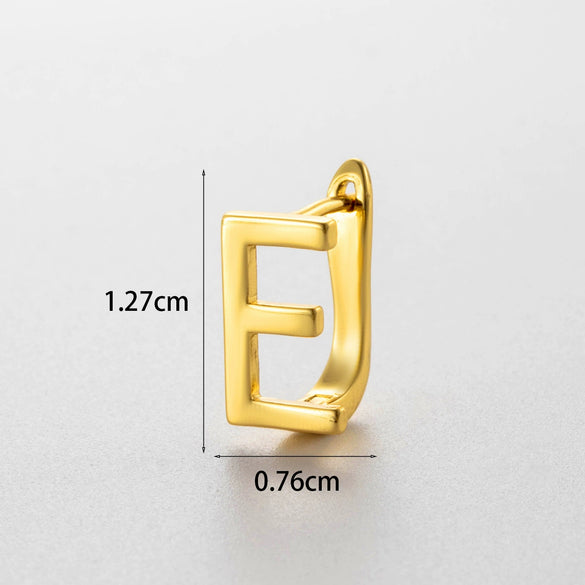 Wholesale Women's Copper Letter Cartilage Earrings Electroplated