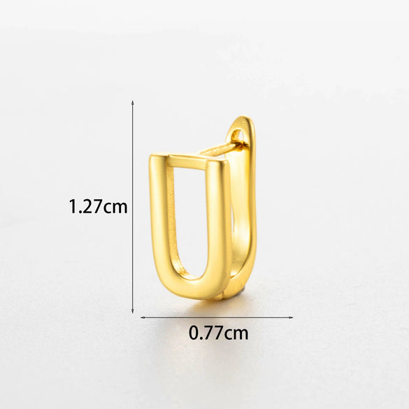 Wholesale Women's Copper Letter Cartilage Earrings Electroplated