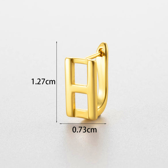 Wholesale Women's Copper Letter Cartilage Earrings Electroplated