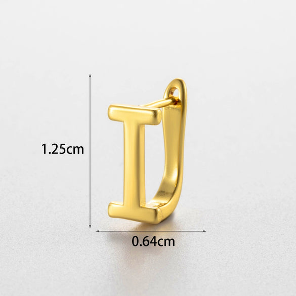 Wholesale Women's Copper Letter Cartilage Earrings Electroplated