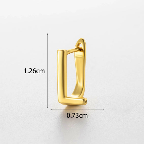 Wholesale Women's Copper Letter Cartilage Earrings Electroplated