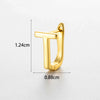 Wholesale Women's Copper Letter Cartilage Earrings Electroplated