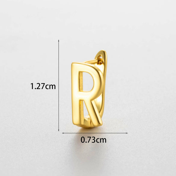Wholesale Women's Copper Letter Cartilage Earrings Electroplated