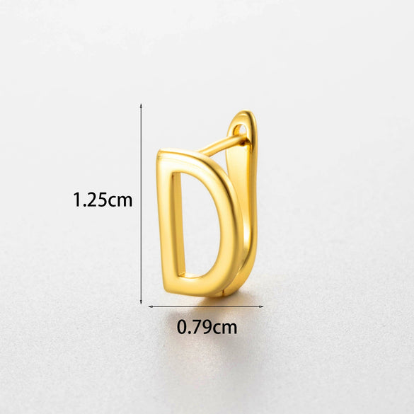 Wholesale Women's Copper Letter Cartilage Earrings Electroplated