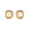 Wholesale Women's Copper Letter Earrings With 18K Gold Plating And Zircon Light Luxury And Simple Style