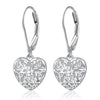 Wholesale Women's Copper Light Luxury Geometric And Heart Shape Hollow Design Electroplated Earrings