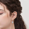 Wholesale Women's Copper Light Luxury Geometric And Heart Shape Hollow Design Electroplated Earrings