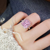 Wholesale Women's Copper Light Luxury Geometric Ring Necklace Set With Zircon Design