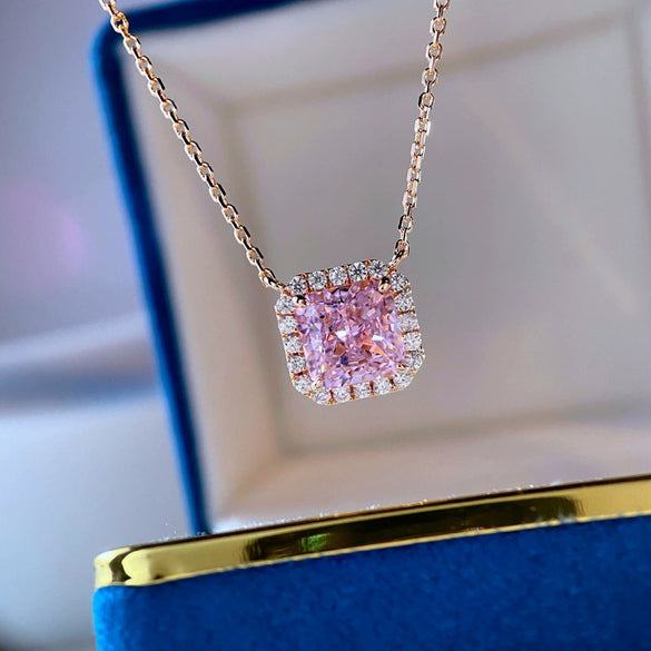 Wholesale Women's Copper Light Luxury Geometric Ring Necklace Set With Zircon Design